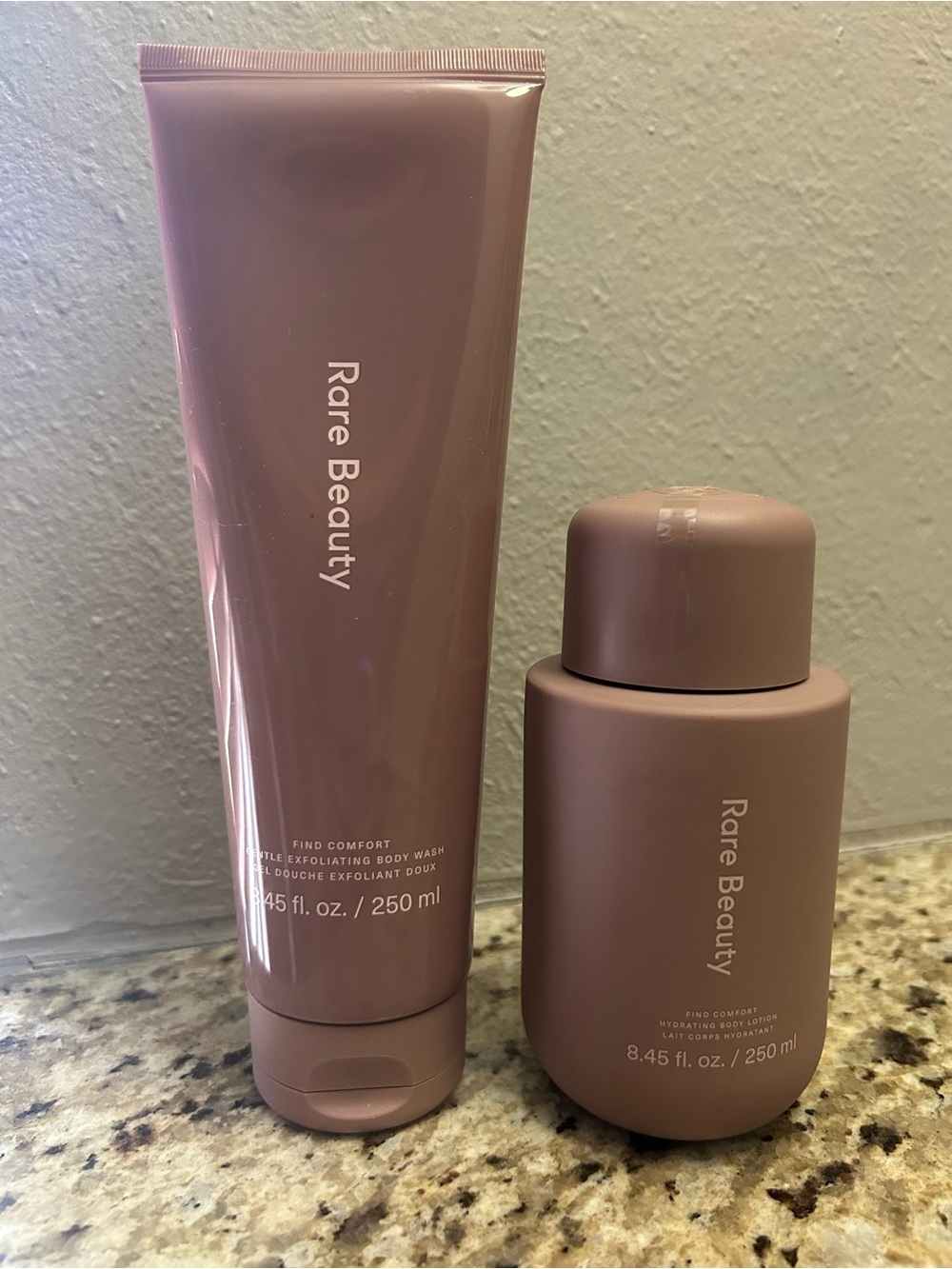 Rare Beauty body wash and lotion set